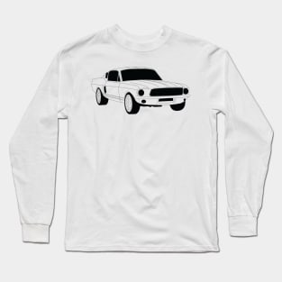 FF Ford Mustang Black Outline Long Sleeve T-Shirt